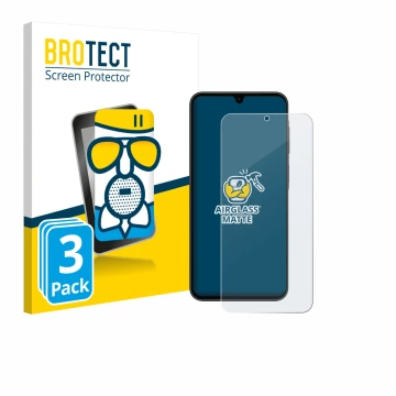 Vorderseite einer Produktverpackung mit dem Markenlogo BROTECT. Daneben ist das Gerät Samsung Galaxy A26 5G Enterprise Edition