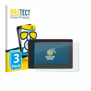 Vorderseite einer Produktverpackung mit dem Markenlogo BROTECT. Daneben ist das Gerät Tesla Model Y Juniper 2025 mit dem zugeh