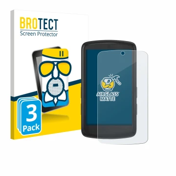 Vorderseite einer Produktverpackung mit dem Markenlogo BROTECT. Daneben ist das Gerät Bryton Rider S810 mit dem zugehörigen Di