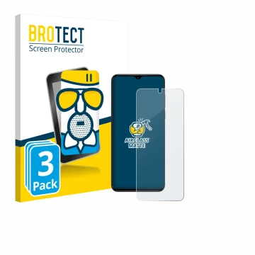 Vorderseite einer Produktverpackung mit dem Markenlogo BROTECT. Daneben ist das Gerät ZTE Nubia Neo mit dem zugehörigen Displa