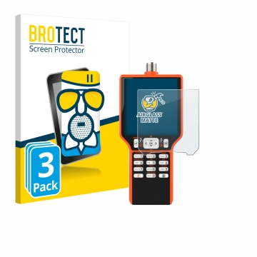 Vorderseite einer Produktverpackung mit dem Markenlogo BROTECT. Daneben ist das Gerät RigExpert MATCH mit dem zugehörigen Disp
