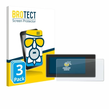 Vorderseite einer Produktverpackung mit dem Markenlogo BROTECT. Daneben ist das Gerät Acta Berg Radio mit dem zugehörigen Disp