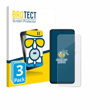 Vorderseite einer Produktverpackung mit dem Markenlogo BROTECT. Daneben ist das Gerät TCL SE NxtPaper 5G mit dem zugehörigen D