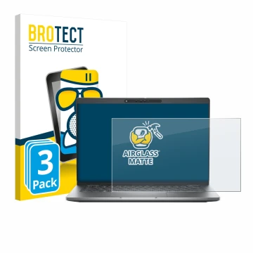 Vorderseite einer Produktverpackung mit dem Markenlogo BROTECT. Daneben ist das Gerät Dell Latitude 5330 mit dem zugehörigen D