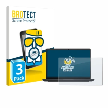 Vorderseite einer Produktverpackung mit dem Markenlogo BROTECT. Daneben ist das Gerät Dell Pro Max 16 mit dem zugehörigen Disp