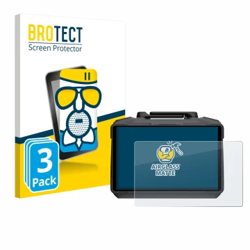 Vorderseite einer Produktverpackung mit dem Markenlogo BROTECT. Daneben ist das Gerät DJI RC Pro 2 mit dem zugehörigen Display