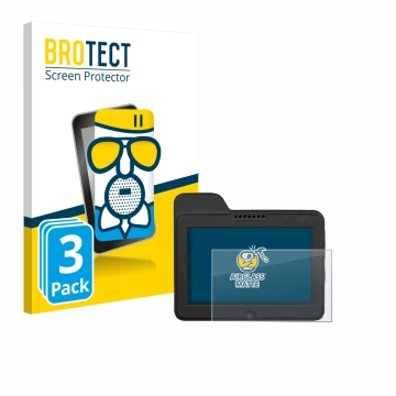 Vorderseite einer Produktverpackung mit dem Markenlogo BROTECT. Daneben ist das Gerät Naviter Omni mit dem zugehörigen Display