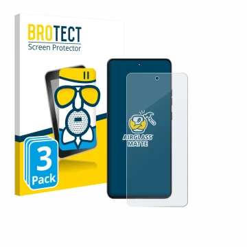 Vorderseite einer Produktverpackung mit dem Markenlogo BROTECT. Daneben ist das Gerät Motorola Moto G86 mit dem zugehörigen Di