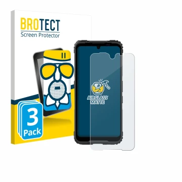 Vorderseite einer Produktverpackung mit dem Markenlogo BROTECT. Daneben ist das Gerät Hammer Blade 5G mit dem zugehörigen Disp