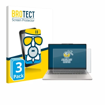 Vorderseite einer Produktverpackung mit dem Markenlogo BROTECT. Daneben ist das Gerät Lenovo Chromebook Plus 14 mit dem zugehö