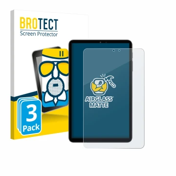 Vorderseite einer Produktverpackung mit dem Markenlogo BROTECT. Daneben ist das Gerät Alldocube iPlay 70 mini Pro mit dem zuge
