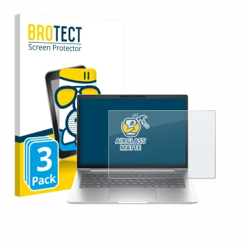 Vorderseite einer Produktverpackung mit dem Markenlogo BROTECT. Daneben ist das Gerät HP EliteBook 6 G1a 14