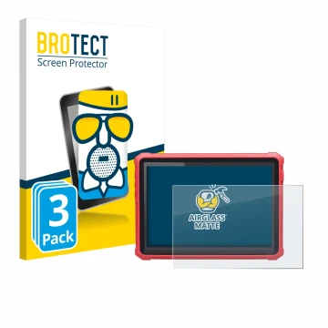 Vorderseite einer Produktverpackung mit dem Markenlogo BROTECT. Daneben ist das Gerät Launch X-431 Pro3 V+ Elite mit dem zugeh