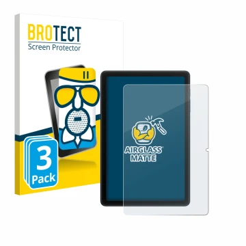 Vorderseite einer Produktverpackung mit dem Markenlogo BROTECT. Daneben ist das Gerät Blackview Tab 20 WiFi mit dem zugehörige