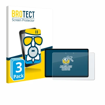 Vorderseite einer Produktverpackung mit dem Markenlogo BROTECT. Daneben ist das Gerät OnePlus Pad Lite mit dem zugehörigen Dis