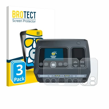 Vorderseite einer Produktverpackung mit dem Markenlogo BROTECT. Daneben ist das Gerät SkyRc D750 Mix mit dem zugehörigen Displ