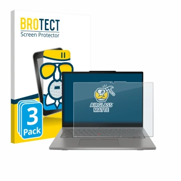 Vorderseite einer Produktverpackung mit dem Markenlogo BROTECT. Daneben ist das Gerät Lenovo ThinkPad L13 2-in-1 Gen 6 mit dem