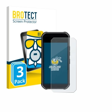 Vorderseite einer Produktverpackung mit dem Markenlogo BROTECT. Daneben ist das Gerät SkyCaddie Pro 5X mit dem zugehörigen Dis
