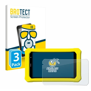 Vorderseite einer Produktverpackung mit dem Markenlogo BROTECT. Daneben ist das Gerät Clementoni Clempad 8