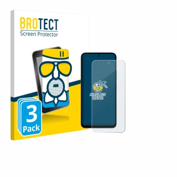 Vorderseite einer Produktverpackung mit dem Markenlogo BROTECT. Daneben ist das Gerät Xiaomi Redmi 15 4G mit dem zugehörigen D