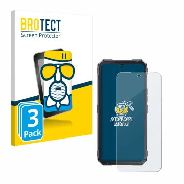 Vorderseite einer Produktverpackung mit dem Markenlogo BROTECT. Daneben ist das Gerät Cubot King Kong 11 mit dem zugehörigen D