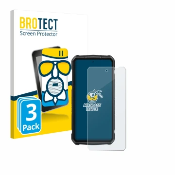Vorderseite einer Produktverpackung mit dem Markenlogo BROTECT. Daneben ist das Gerät Ulefone Armor 29 Ultra mit dem zugehörig