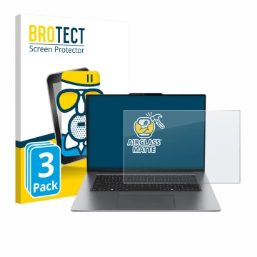 Vorderseite einer Produktverpackung mit dem Markenlogo BROTECT. Daneben ist das Gerät Lenovo ThinkPad X9 14 G1 mit dem zugehör