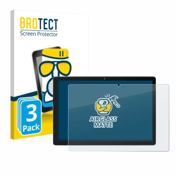 Vorderseite einer Produktverpackung mit dem Markenlogo BROTECT. Daneben ist das Gerät Yicty MB1001 10.1