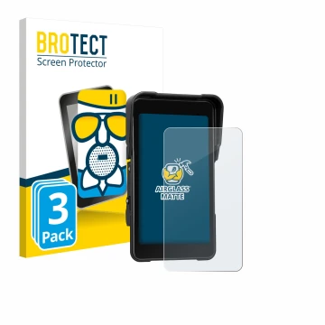 Vorderseite einer Produktverpackung mit dem Markenlogo BROTECT. Daneben ist das Gerät CAMECHO Motorrad Carplay 5