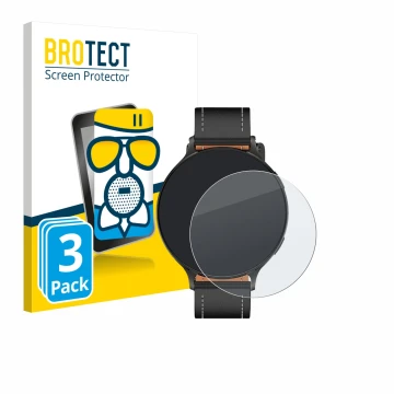 Vorderseite einer Produktverpackung mit dem Markenlogo BROTECT. Daneben ist das Gerät Pireware Nano Smartwatch mit dem zugehör