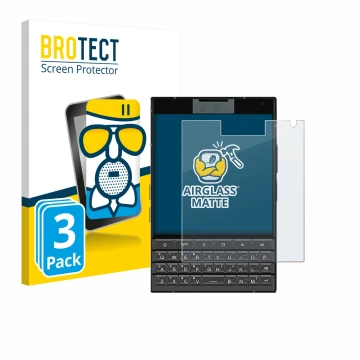 Vorderseite einer Produktverpackung mit dem Markenlogo BROTECT. Daneben ist das Gerät Unihertz Titan 2 mit dem zugehörigen Dis