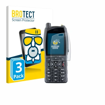 Vorderseite einer Produktverpackung mit dem Markenlogo BROTECT. Daneben ist das Gerät Sepura SC2020 mit dem zugehörigen Displa