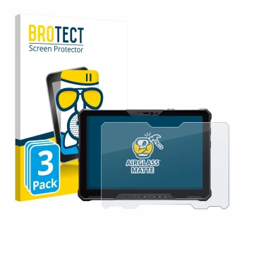 Vorderseite einer Produktverpackung mit dem Markenlogo BROTECT. Daneben ist das Gerät Dell Pro Rugged 12 RA02260 mit dem zugeh