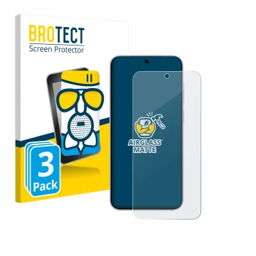 Vorderseite einer Produktverpackung mit dem Markenlogo BROTECT. Daneben ist das Gerät Vivo X300 mit dem zugehörigen Displaysch