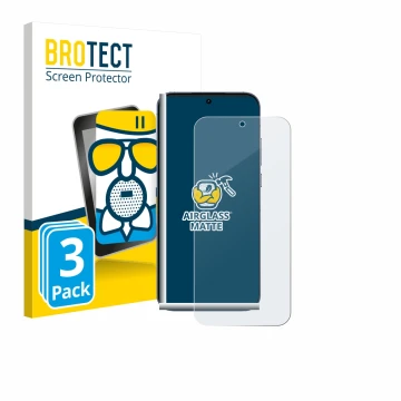Vorderseite einer Produktverpackung mit dem Markenlogo BROTECT. Daneben ist das Gerät realme GT 8 Pro mit dem zugehörigen Disp