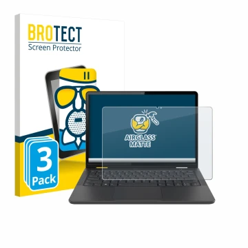 Vorderseite einer Produktverpackung mit dem Markenlogo BROTECT. Daneben ist das Gerät Lenovo 13w Yoga Gen 2 mit dem zugehörige