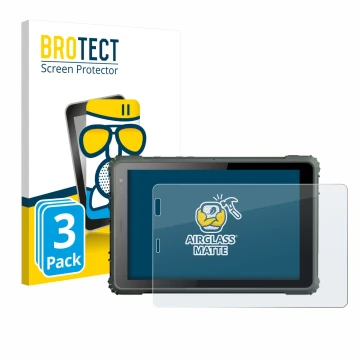 Vorderseite einer Produktverpackung mit dem Markenlogo BROTECT. Daneben ist das Gerät Geshem MTK6877 mit dem zugehörigen Displ