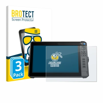 Vorderseite einer Produktverpackung mit dem Markenlogo BROTECT. Daneben ist das Gerät Lowrance HDS-12 Pro mit dem zugehörigen 