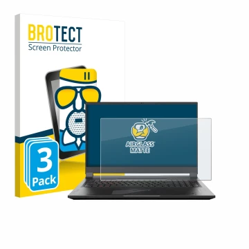 Vorderseite einer Produktverpackung mit dem Markenlogo BROTECT. Daneben ist das Gerät Gigabyte AORUS 17 2024 mit dem zugehörig