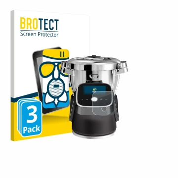 Vorderseite einer Produktverpackung mit dem Markenlogo BROTECT. Daneben ist das Gerät Moulinex i-Companion Touch Pro mit dem z