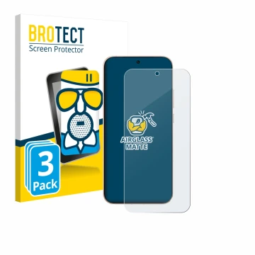 Vorderseite einer Produktverpackung mit dem Markenlogo BROTECT. Daneben ist das Gerät Oppo Reno 15 Pro mit dem zugehörigen Dis