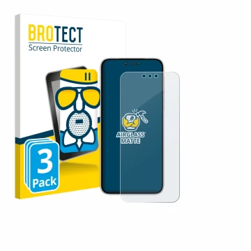 Vorderseite einer Produktverpackung mit dem Markenlogo BROTECT. Daneben ist das Gerät Huawei Mate 80 mit dem zugehörigen Displ