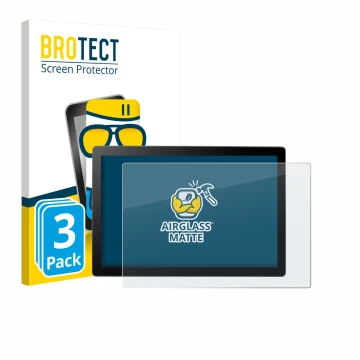 Vorderseite einer Produktverpackung mit dem Markenlogo BROTECT. Daneben ist das Gerät Wacom Cintiq 16 DTK168 2025 mit dem zuge