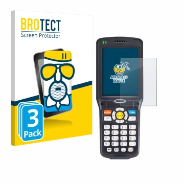 Vorderseite einer Produktverpackung mit dem Markenlogo BROTECT. Daneben ist das Gerät Unitech HT510A mit dem zugehörigen Displ