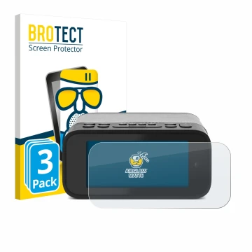 Vorderseite einer Produktverpackung mit dem Markenlogo BROTECT. Daneben ist das Gerät TechniSat Digitradio 52 BT mit dem zugeh