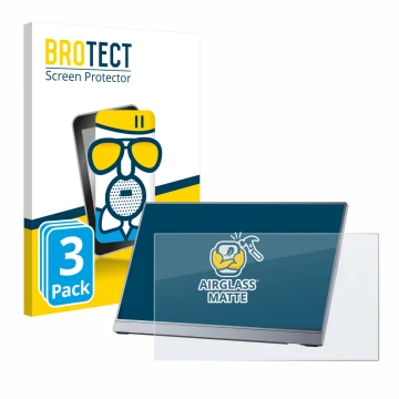 Vorderseite einer Produktverpackung mit dem Markenlogo BROTECT. Daneben ist das Gerät Arzopa Z3FC 16.1