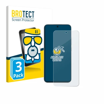 Vorderseite einer Produktverpackung mit dem Markenlogo BROTECT. Daneben ist das Gerät Oppo A6 Pro 4G mit dem zugehörigen Displ