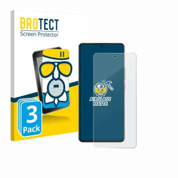 Vorderseite einer Produktverpackung mit dem Markenlogo BROTECT. Daneben ist das Gerät realme P4 Pro 5G mit dem zugehörigen Dis