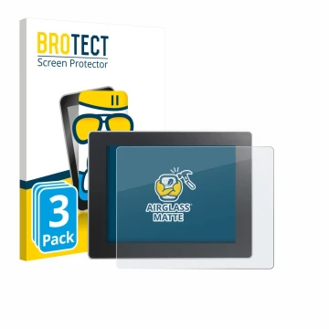 Vorderseite einer Produktverpackung mit dem Markenlogo BROTECT. Daneben ist das Gerät Weintek cMT3092X mit dem zugehörigen Dis