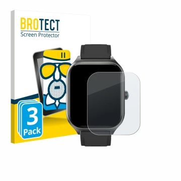 Vorderseite einer Produktverpackung mit dem Markenlogo BROTECT. Daneben ist das Gerät FORRLITE Smartwatch 2.01